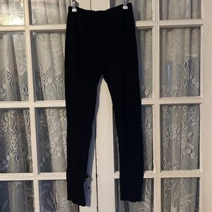Women’s Juniors Dots Leggings Knitted Vertical Lined Design Black Thick Winter